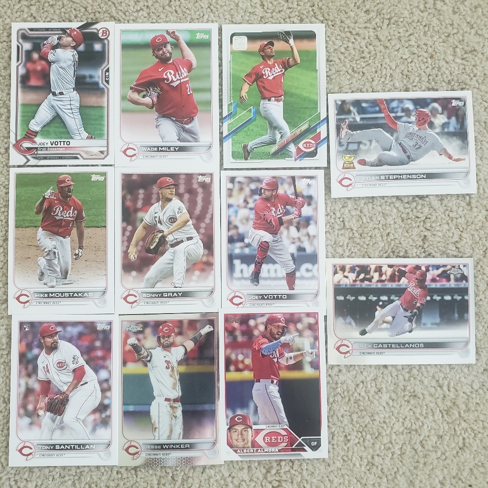 MLB Baseball Cincinnati Reds Card Lot Rookie, Topps, Chrome